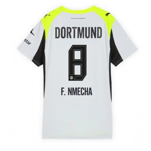Stroje piłkarskie Borussia Dortmund Felix Nmecha #8 Koszulka Wyjazdowej dla damskie 2025-26 Krótki Rękaw